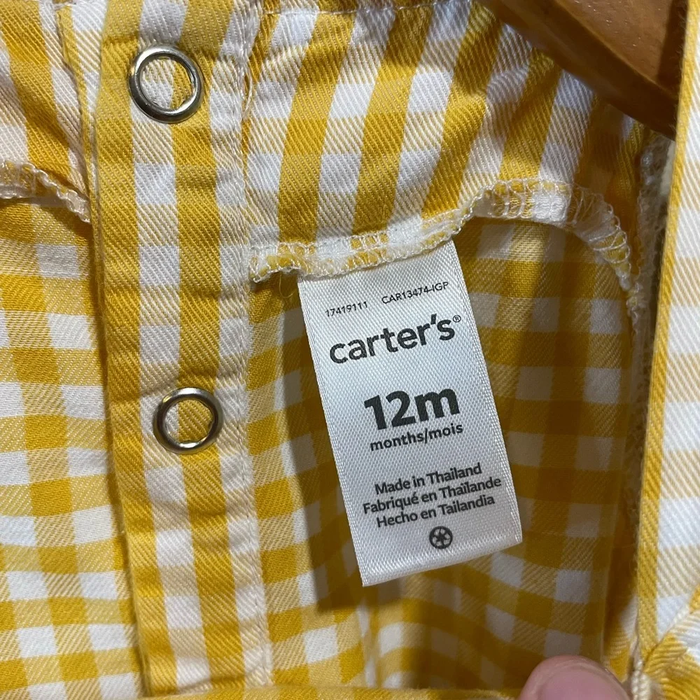 Carters Infant Girls 12m Yellow Romper